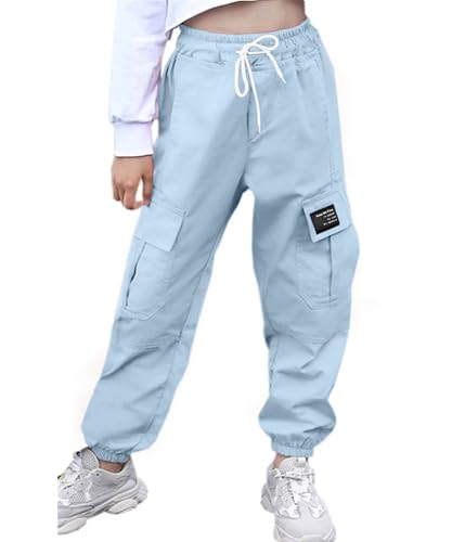 Image of AOWKULAE Girls & Women's Casual Cargo Jogger Pants, 6 Years - Women 3XL
