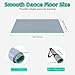 NZELSW Dance Floor Mat Non-Slip with Shoulder Strap Portable and Dance Resistance Band, Dance Floor for Ballet,Jazz, Pop Thick PVC Practice Floor Reusable Mat (Gray-Green, 180cm*91.5cm*0.35cm)