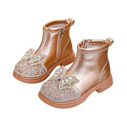 IWIHMIV Girl Snow Boots Girls Sparkly Boots Girls Winter Boots Comfortable Winter Shoes Waterproof Lightweight Ankle Booties2