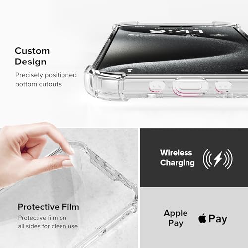 Image of ExpressBfor iPhone Air Case Cover | Anti-Scratch | Soft Shockproof Cushion Corners Camera Protection Back Cover | Hard Transparent Back Cover Case for iPhone Air - Clear