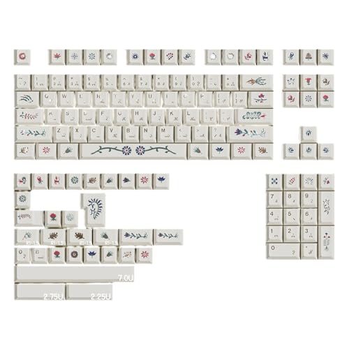 Touches clavier mécanique manuscrit Voynich | Lot de 135 keycaps en PBT durable