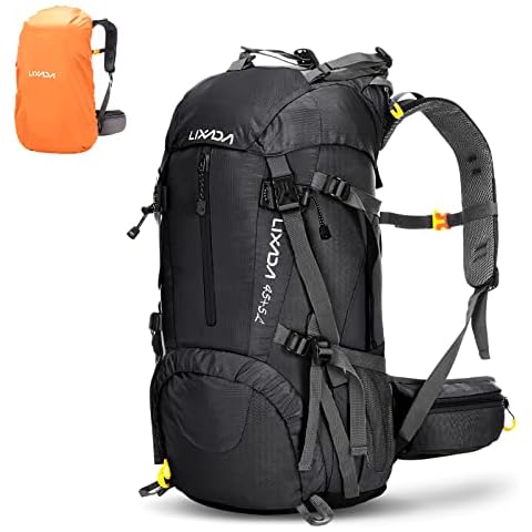Lixada Trekkingrucksack Wanderrucksack Reiserucksack Rucksack 50L/60L Wasserabweisend Cover