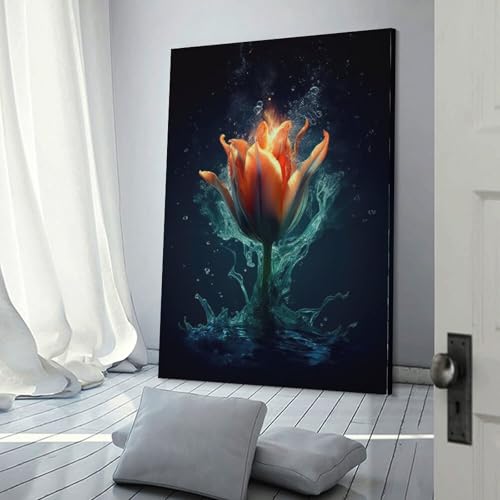 Tulipe de feu toile cadeaux d'anniversaire femmes et idée déco