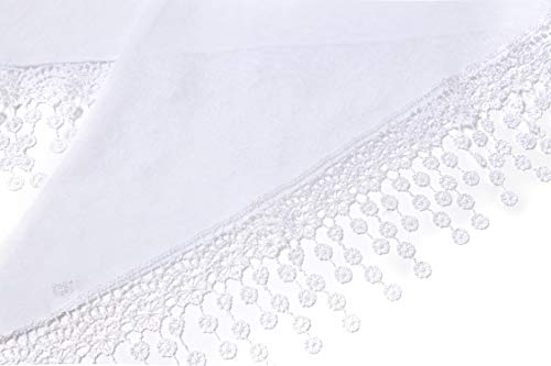 Cindy & Wendy Lightweight Triangle Floral Fashion Lace Fringe Scarf Wrap for Women4