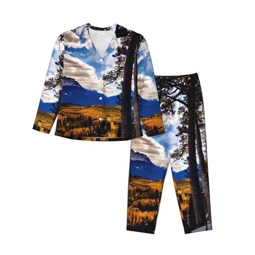 Pyjama 2 pièces femme manches longues Rocky Mountain Range pour stopper le froid la nuit