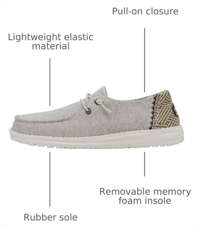 Image of HEYDUDE Women's Wendy Chambray | Women's Shoes | Women's Lace Up Loafers | Comfortable & Light-Weight