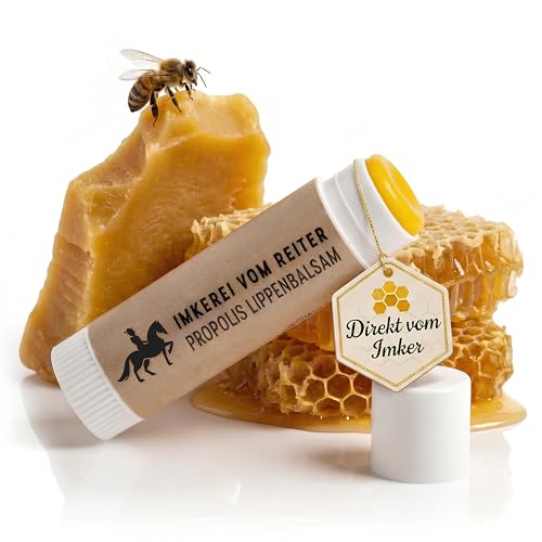 VOM REITER Propolis Lippenbalsam 6g Naturkosmetik für Mundpflege & trockene rissige Lippen Honigsalbe & Lippenpflegestift 100% natürliche Inhaltsstoffe Dermatologisch getestet