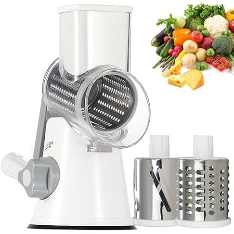 ChaneeHann Rotating Cheese Grater with Blades Cover