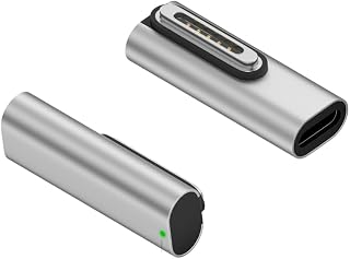 LivX Type-C - MagSafe 3 ile Uyumlu Manyetik Şarj Adaptörü Çevirici 140W Hızlı Şarj Desteği, LED Göstergeli Gümüş SFO-3