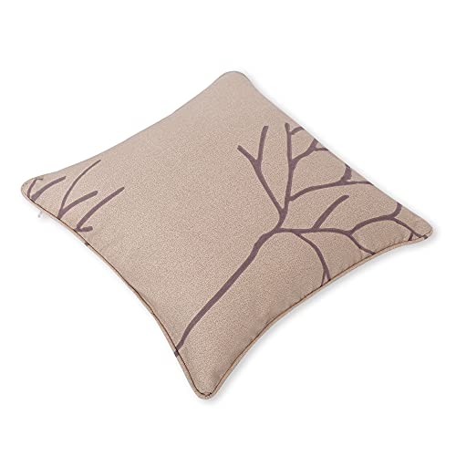 Image of Swayam Set of 2 Abstract Print Cotton Beige Cushion Cover | 20 x 20 Inch | Soft Breathable Fabric with Hidden Zipper | Decorative & Stylish Cushion Covers for Sofa, Living Room, Bedroom & Couch