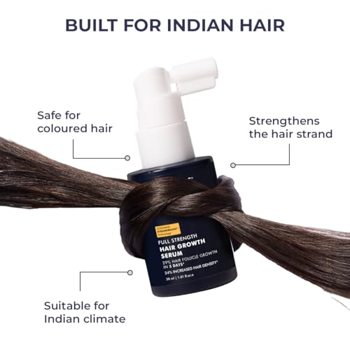 Image of Conscious Chemist Hair Growth & Anti Hair Fall Serum | Hairgenyl, 3% Redensyl, 2% Anagain, 2% Procapil, 2% Biotin & Saw palmetto | Controls Hairfall & 95% Saw New Hair Growth | Improves Hair Density | For Men & Women | 30ml