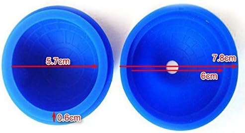 Molde de silicona para hielo con forma de bola 2 pcs con embudo miniatura 3