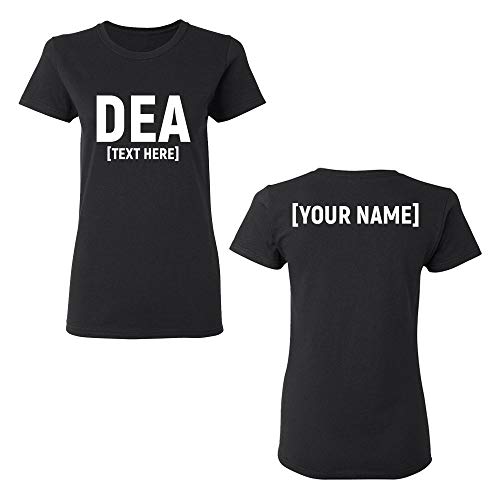 Patriotic Ville DEA T Shirt for Ladies - Federal Law Enforcement Tshirts for Women - Lady DEA Agent Uniform