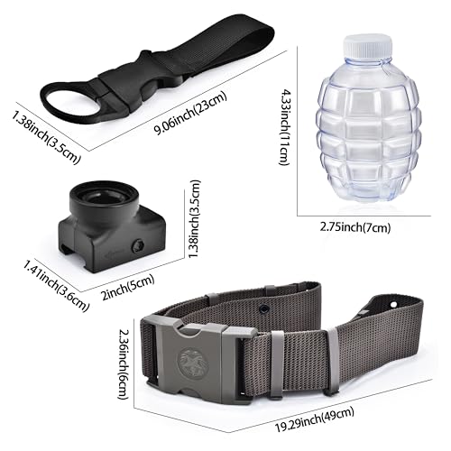 TANSAR Gel Ball Blaster Accessories, Splat Orby Gun Attachment, Splatter Blaster Parts with 2 Pcs Bottle Hopper, 2 Pcs Gel Balls Bottle, 2 Pcs Lanyard, 1 Pcs Belt, 6 Pack Gel Ammo, for Ages 14+