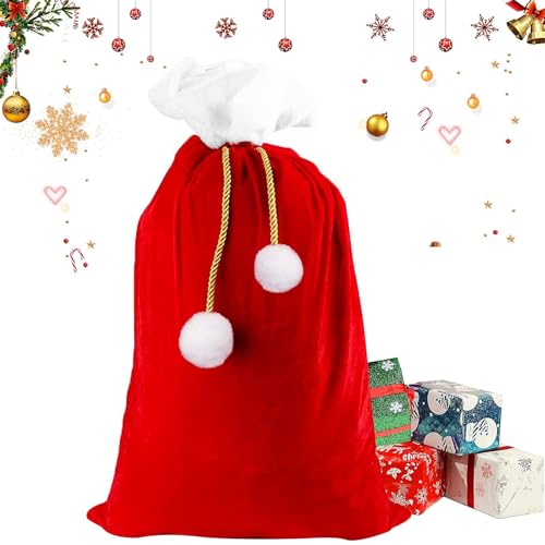 Weihnachtssack aus Samt Große,Weihnachtsmann Sack aus Samt,mit...
