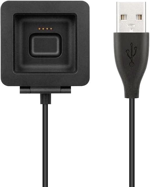Kissmart Charger for Fitbit Blaze, Replacement Charging Cable Dock Adapter USB Cord for Fitbit Blaze Smart Fitness Watch [3.3ft/1m]