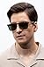 CARFIA Retro Polarized Sunglasses for Men UV Protection Hand-crafted Acetate Frame Fashion Cool Sun Glasses Green Lens