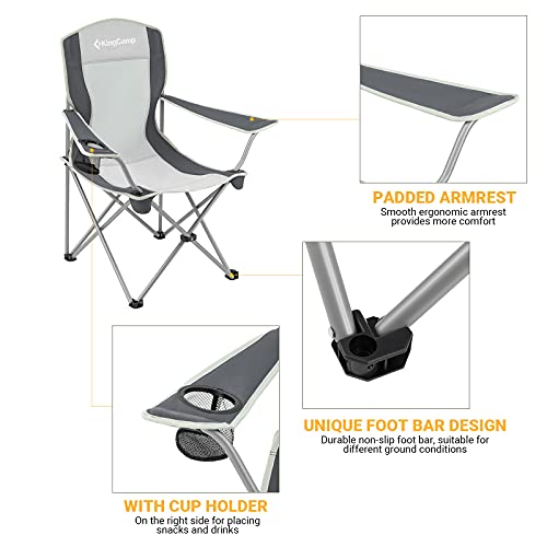 KingCamp Ultralight Camping Chair Fishing Chair with Mesh Drink Holder - Image 6