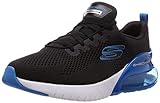 Skechers Skech-Air Stratus, Zapatillas Hombre, Negro (Black Textile/Synthetic/Blue Trim Bkbl), 43 EU