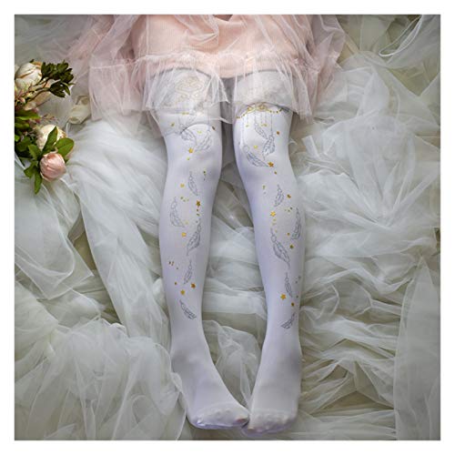 Chaussette de Soie Motif Feuille Bronze Sweetcollants Noir Blanc Bas de Qualité
