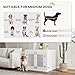 GOWE Dog Crate Furniture with 360¡ã Rotatable Removable Dog Bowls, White