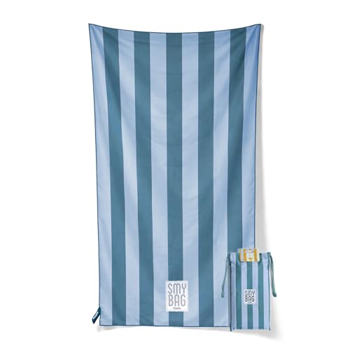 Ponette – Toalla Menorca Microfibra | 2 Colores | XXL 180x90cm | con Bolsa y de Secado Rápido | Ideal para Piscina, Gimnasio, Sauna, Viaje y Playa | Marca Española
