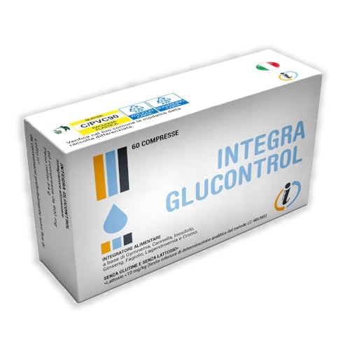 Integra Glucontrol Integratore Naturale per Glicemia Equilibrata – Con Cromo Picolinato, Cannella e Ginseng – Supporto al Metabolismo degli Zuccheri, 60 Compresse, made in italy