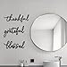 ESTART Thankful Grateful Blessed Letter Sign Metal Wall Decor, 3 Piece Black Letters Wall Art for Bathroom Bedroom Metal Words Wall Decor for Home Decor