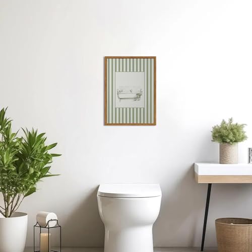 Funny Kids Bathroom Wall Art Cute Boy in Bathtub Wall Decor Picture, Eclectic Child Nursery Bathroom Poster Canvas Prints painting for Restroom 12x16 inch Wood Framed by YYNISPIN - Used condition - Image 6