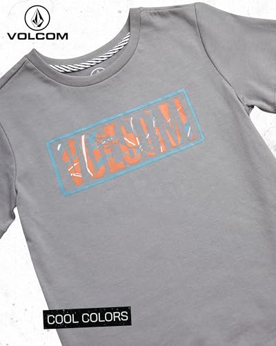Image of Volcom Baby Boys Swim Set - 2 Piece Short Sleeve Swim Shirt Graphic Tees & Board Shorts - Infant Toddler Little Boys Swimsuit