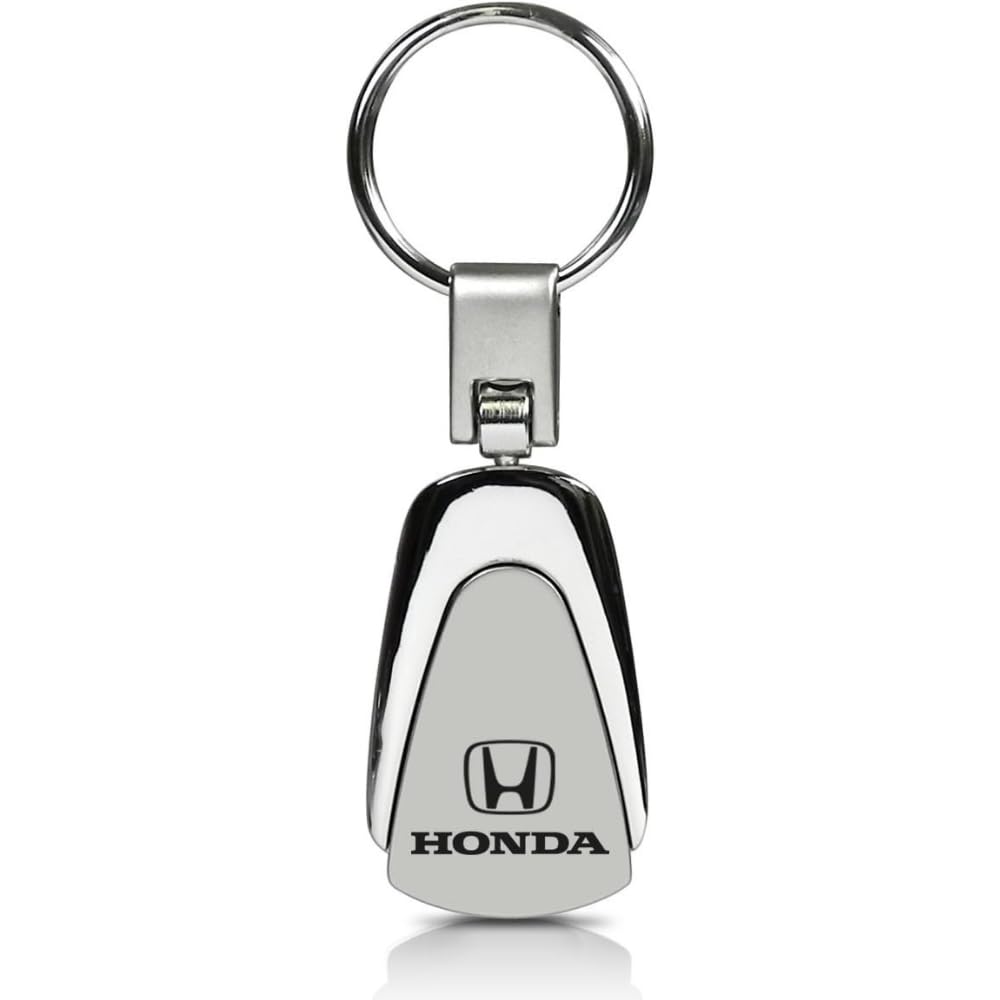 AU-TOMOTIVE GOLD, Inc. Officially Licensed Silver Teardrop Key Fob for Honda