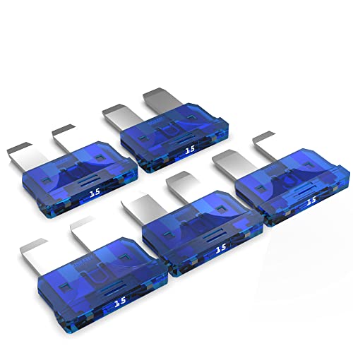 AUPROTEC Fusibles à lames Standard ATO 1A - 40A fusible enfichable d'automobile choix: 15A ampère turquoise, 5 pièces