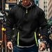 RTTUIOP Hoodies for Men Quarter Zip Pullover Tactical Sweatshirt Vintage Long Sleeve Casual Fashion Hoodie 1/4 Zip Pullover Sweatshirt Winter Hoodie Zip-Up Warm Clothes Jacket With Pockets
