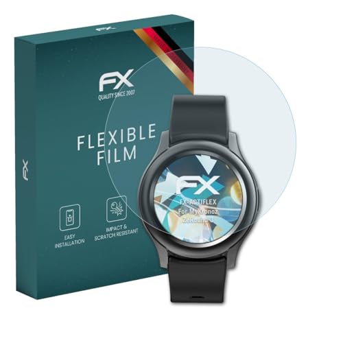 atFoliX Protecteur d'écran compatible avec MyKronoz ZeRound 3 Film Protecteur, ultra clair et flexible FX Film Protection d'écran (3X)
