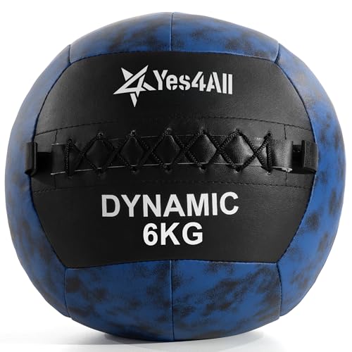 Yes4All KAVG 6 kg Dynamic Wall Ball/Soft Medicine Ball, Wall Med Ball for Full Body Workout and Strength Exercise
