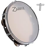 Pandeiro profissional 10 polegadas abs preto pele leitosa nylon