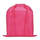 2 Piece Non-woven Breathable Drawstring Pouch Dust Bags for Handbags (Rose)