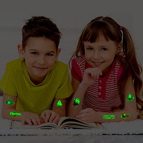 Partywind TS00329 110 Styles Glow Transportation Cars Temporary Tattoos For Kids, Luminous Vehicle Cars Party Supplies Favors thumb #4