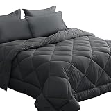HEVUMYI Queen Comforter Set, 8 Pieces All Season Bed in a Bag Queen, Down Alternative Bedding Sets Q