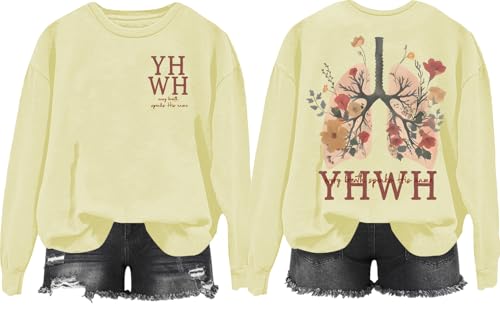 YHWH - Sudadera Yahweh, sudadera cristiana YHWH Lungs, camiseta YHWH Every Breath Speaks His Name, Khika, 3XL