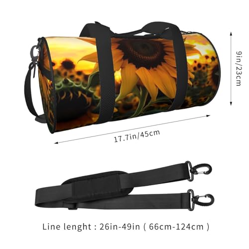 Farm Sunflower Duffle Bag for Men Women - Carry on Overnight Bag Travel Duffel Tote Bags Yoga Gym Bags Waterproof Weekender Bag Large Luggage Bag with Adjustable Strap3