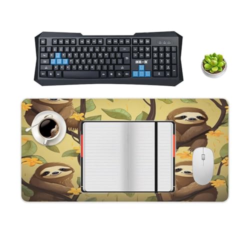 Cute Cartoon Sloths Desk Pad impermeable y antideslizante miniatura 4