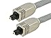 Monoprice Premium S/PDIF (Toslink) Digital Optical Audio Cable - Silver - 10 Feet | Heavy Duty Mesh Jacket, Metal Connector Heads, For Play Station, Xbox one, Home theater & More