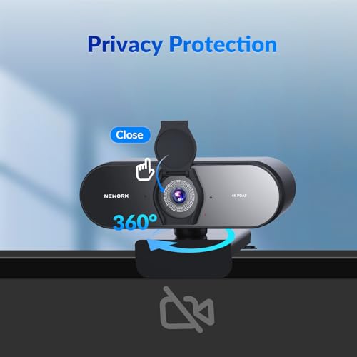 Image of 4K Webcam with Sony Sensor, PDAF Autofocus, 1080P@60FPS, 2 Noise Reduction Mics, Auto Light Correction, USB Plug&Play, Privacy Cover, 79FOV, Streaming Camera for PC, Mac, Laptop, Video Calls