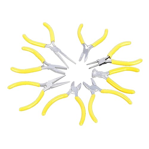 VILLCASE 8Pcs Mini Pliers Durable Steel Needle Nose Pliers for Jewelry Maintenance Craft and Hobby Projects Comfortable Grip for Precision Work