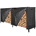 RedSwing Firewood Rack Cover 8 Ft, Log Rack Cover, Heavy Duty and Water Resistant 600D Oxford Firewood Cover, All Weather Protection, Black