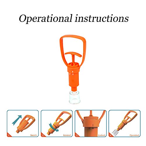 Extrator, Andoer Ferramenta de sobrevivência para remoção de extrator de veneno Kit de bomba de vácu