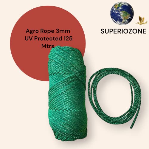 Superiozone Agro Rope | Thickness : 3mm | Quality : UV Protected | Long : 125 Mtrs (1)