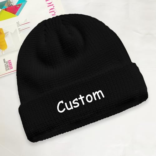 Bulk Custom Beanies for Men & Women Custom Winter Hats Knit Hat Personalized Beanie Skull Cap with Text Logo2