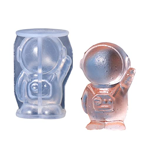 Moldes de silicona de resina para llavero de astronauta, molde de silicona con colgante en forma de astronauta, molde de silicona epoxi